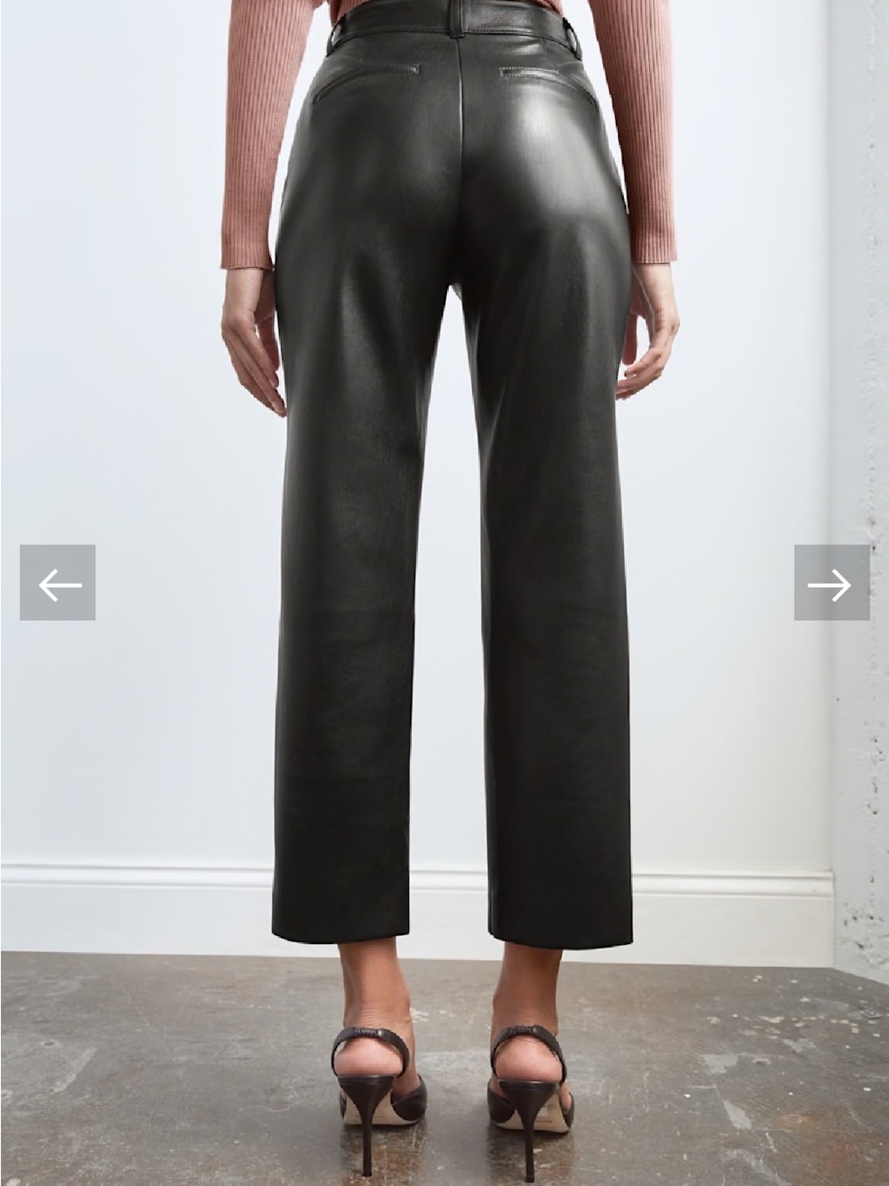 Aritzia Black Pants
—
Command Cropped Pant
Mid-rise Vegan Leather pants